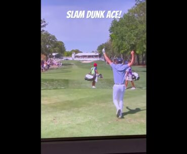 Sam Ryder with the slam dunk ace at the Valspar Championship