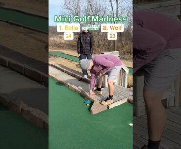 Mini Golf Madness Round 1 | 1. Bella vs 8. Wolf (Hole 10) #minigolf