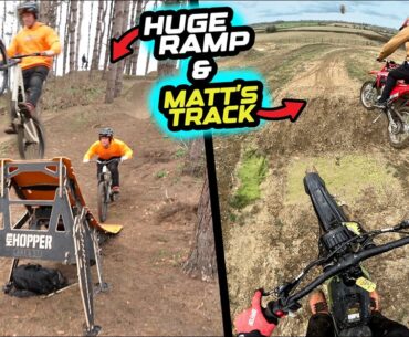 HUGE MTB RAMP GAPS AND MATT JONES PRIVATE PITBIKE TRACK!