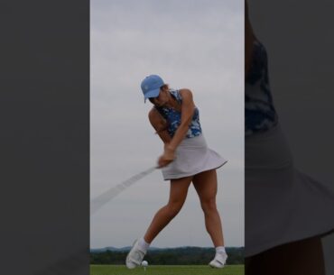 How far do you hit driver? #driver #golf #golfswing #golfgirl