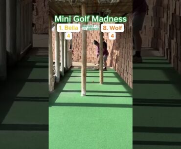 Mini Golf Madness Round 1, 1. Bella vs 8. Wolf 18 holes (Hole 3) #golf #minigolf #viral