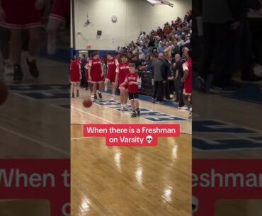 Freshman on Varsity be like 👀🏀 #shorts