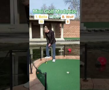 Mini Golf Madness Round 1, 1. Bella vs 8. Wolf 18 holes (Hole 5) #golf #minigolf #viral