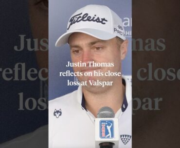 Justin Thomas is not discouraged after a close loss at the Valspar Championship.