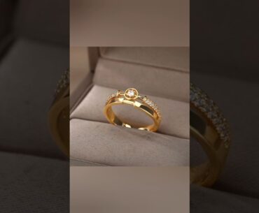 new gold ring design ideas for girls latest lightweight gold ring #fashion
