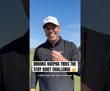 Brooks has to stay quiet until he hears a better golfer than him. 😂