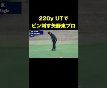 220y UTでピン刺す矢野東プロ　#shorts