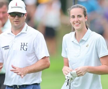 Zach Johnson joked 'can my wife hear that' after Caitlin Clark compliment
