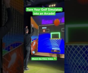 Golf Simulator Arcade Games! This Shocking Technology is Easy to Add! #golfsimulator #basketball