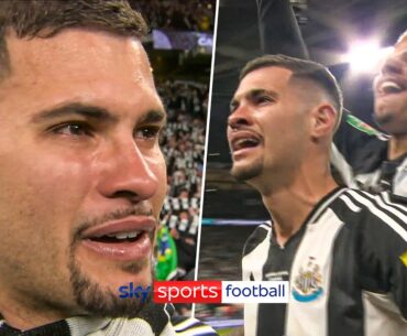 Bruno Guimarães EMOTIONAL reaction to Newcastle Carabao Cup win!