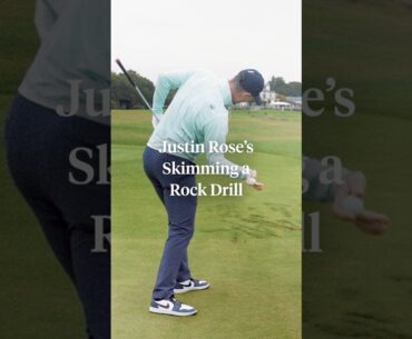 Is your upper body outracing in the downswing? Try this simple drill from Justin Rose. 🙌