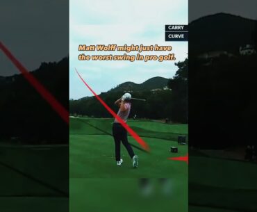 Matt Wolff’s golf swing! Worst professional swing there is. #golf #golfswing #golfshorts #livgolf