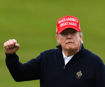 Donald Trump at Turnberry golf course