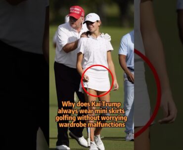 Why does Kai Trump always wear mini skirts while playing golf? #shorts #usa #kai #trump #celebrity