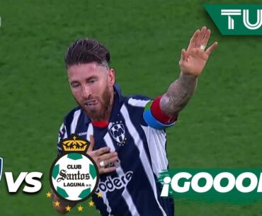 ¡HISTORIA! Primer gol de Sergio Ramos en rayados  | Monterrey 2-1 Santos | Liga Mx - CL2025 J10 |