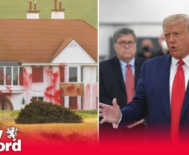 Donald Trump brands golf course vandals 'terrorists' and calls for 'harsh' punishment