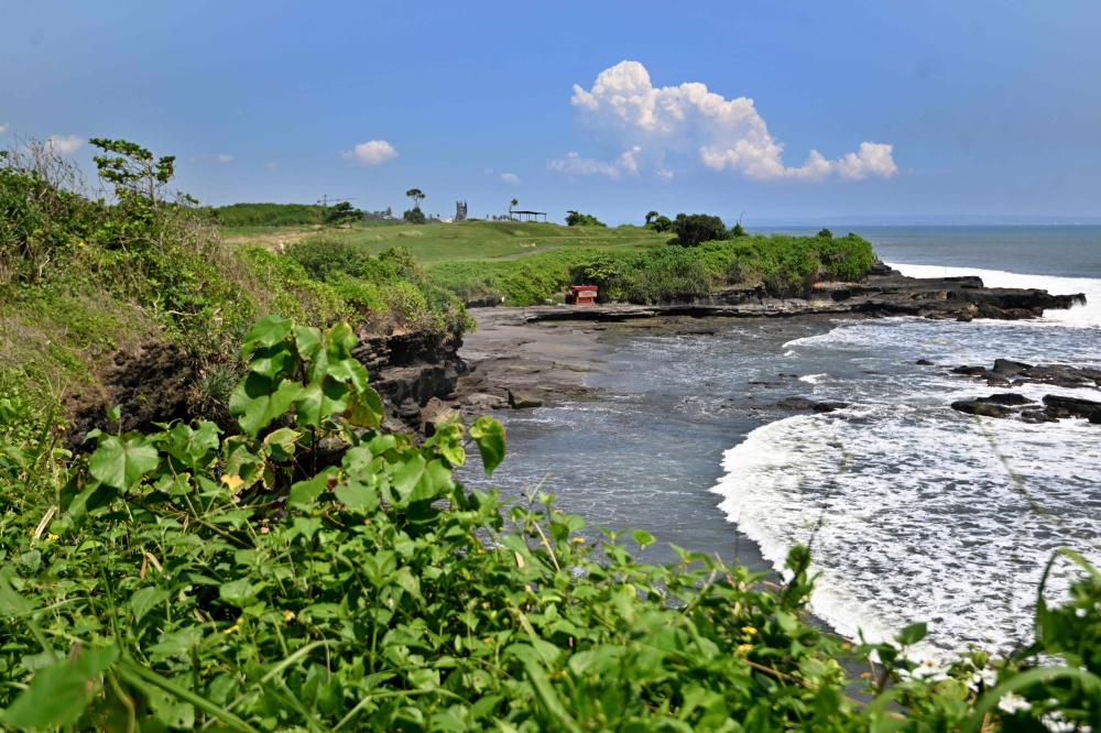 This photo taken on March 12, 2025 shows a general view of the Trump International Golf Club at the Tanah Lot resort in Tabanan, on Indonesia's resort island of Bali. — AFP pic