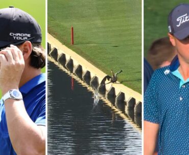 PGA Players Championship 2025 second round scores, leaderboard, Min Woo Lee leads, Justin Thomas course record, highlights, Australians, Rory McIlroy