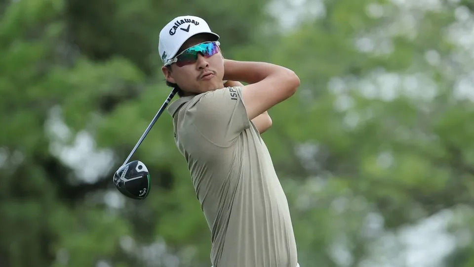 Min Woo Lee is on the brink of winning his first PGA Tour title. - Jonathan Bachman/Getty Images