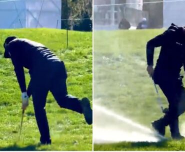 PGA Tour star smashes sprinkler and erupts water onto course during Valspar Championship | Golf | Sport