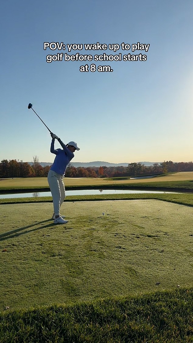 Kai has shot to fame, sharing golfing content as she prepares to go pro