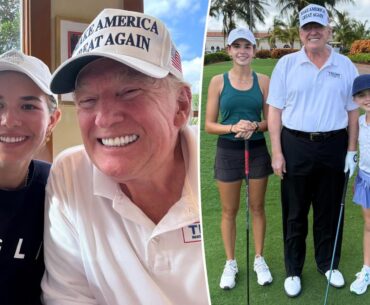 Kai Trump, 17, golfs with grandpa Donald Trump after 2024 presidential election