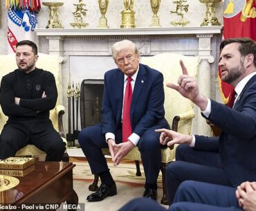 The original photograph was captured in the Oval Office last week as President Donald Trump met with Vice President JD Vance and Ukrainian President Volodymyr Zelensky