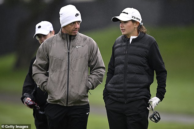 Kai, the granddaughter of President Donald Trump, is pictured with McIlroy in February