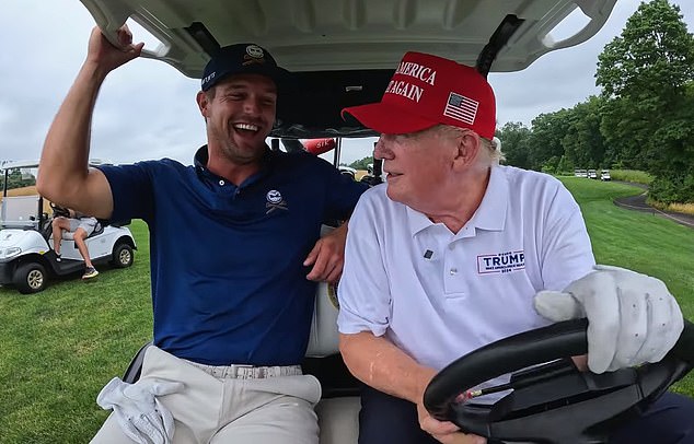 LV Golf star Bryson DeChambeau has featured the President on his YouTube channel