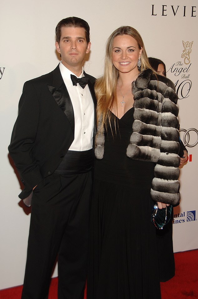 Don Jr. and Vanessa Kay Pergolizzi married in 1998 and had five children together before they divorced at the end of 2018. Pictured: Vanessa and Don arrive at the Angel Ball at the Marriott Marquis in New York City on October 29, 2007