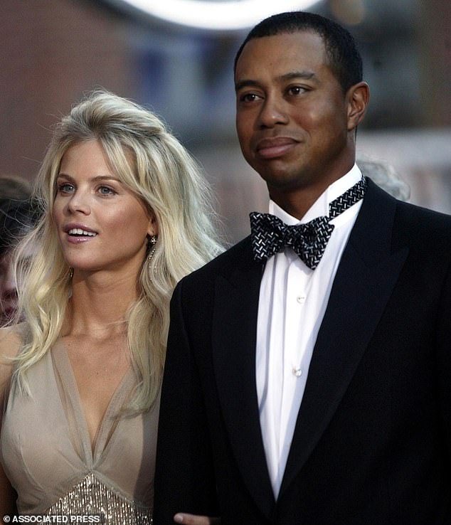 But he later met and married Swedish model Elin Nordegren (pictured together in 2004)