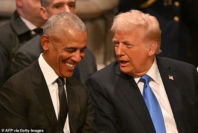That could make for an awkward dynamic given Barack's previous feud with Donald Trump