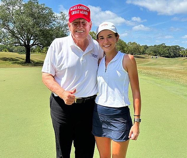 Kai also shares the same passion for golf that her grandfather, president Trump, has long held