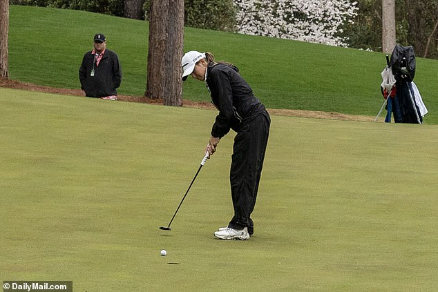 Kai started with a birdie Thursday but, when the rain started pelting down, so did the bogeys