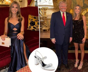 Kai Trump wears these sparkly silver Badgley Mischka shoes on repeat