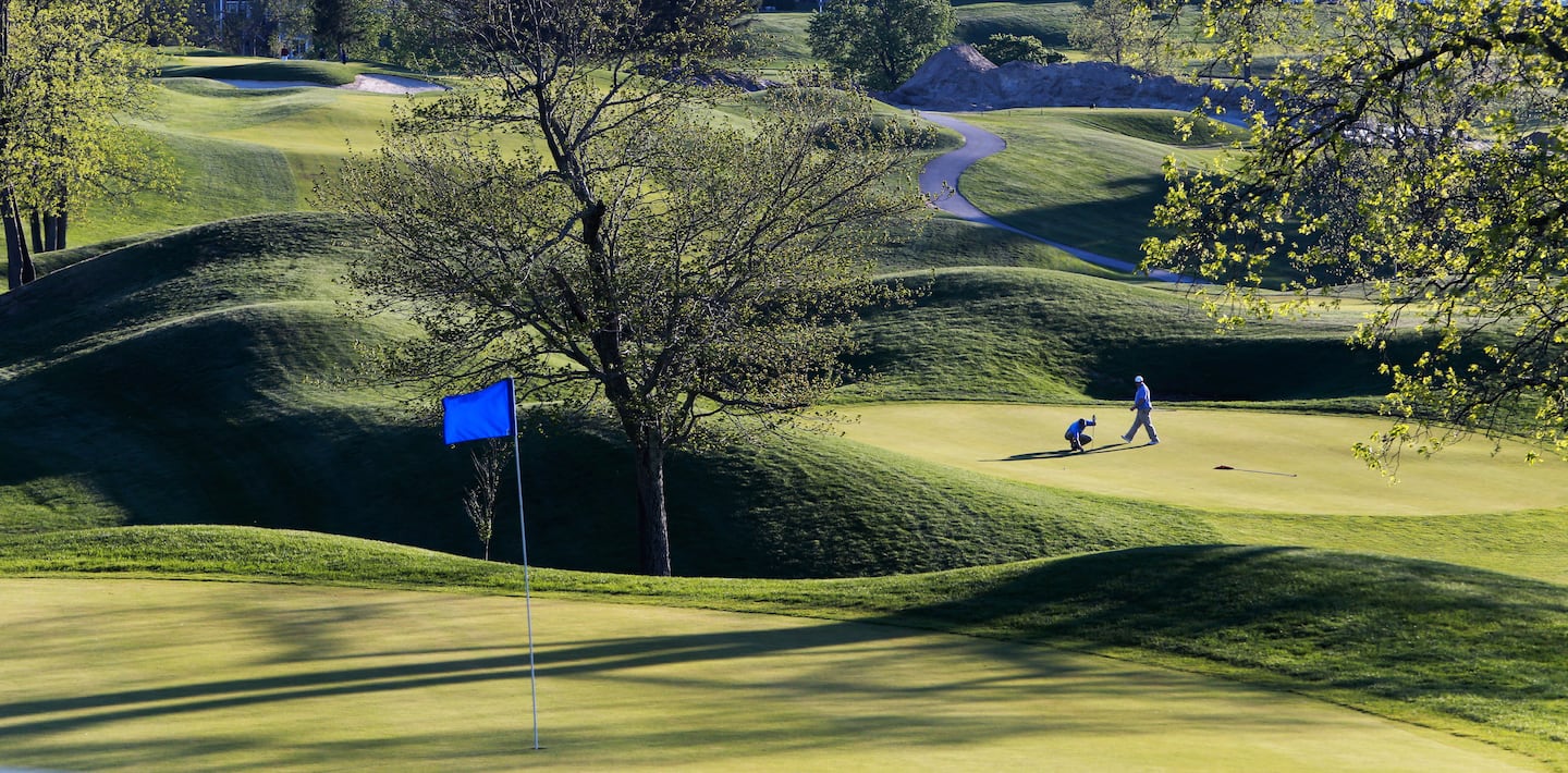 Rolling green hills surround golfers enjoying a beautiful spring evening round at the Merrimack Valley Golf Club in Methuen, Mass., in recent years.
