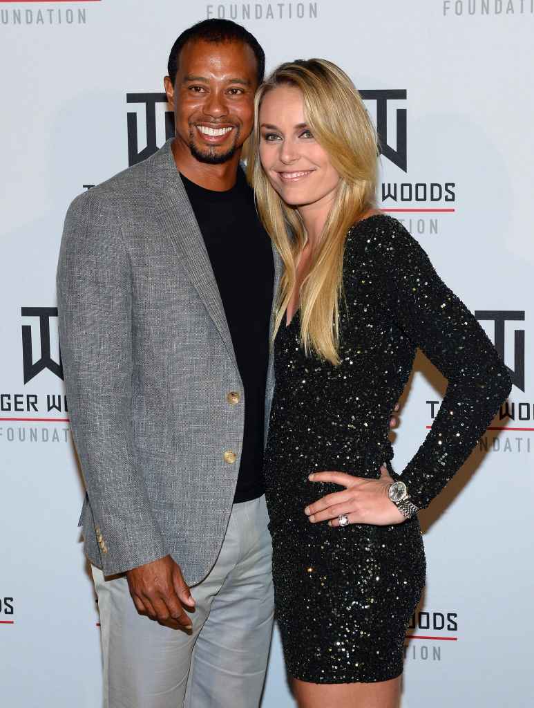 Tiger Woods and Lindsey Vonn, 2014