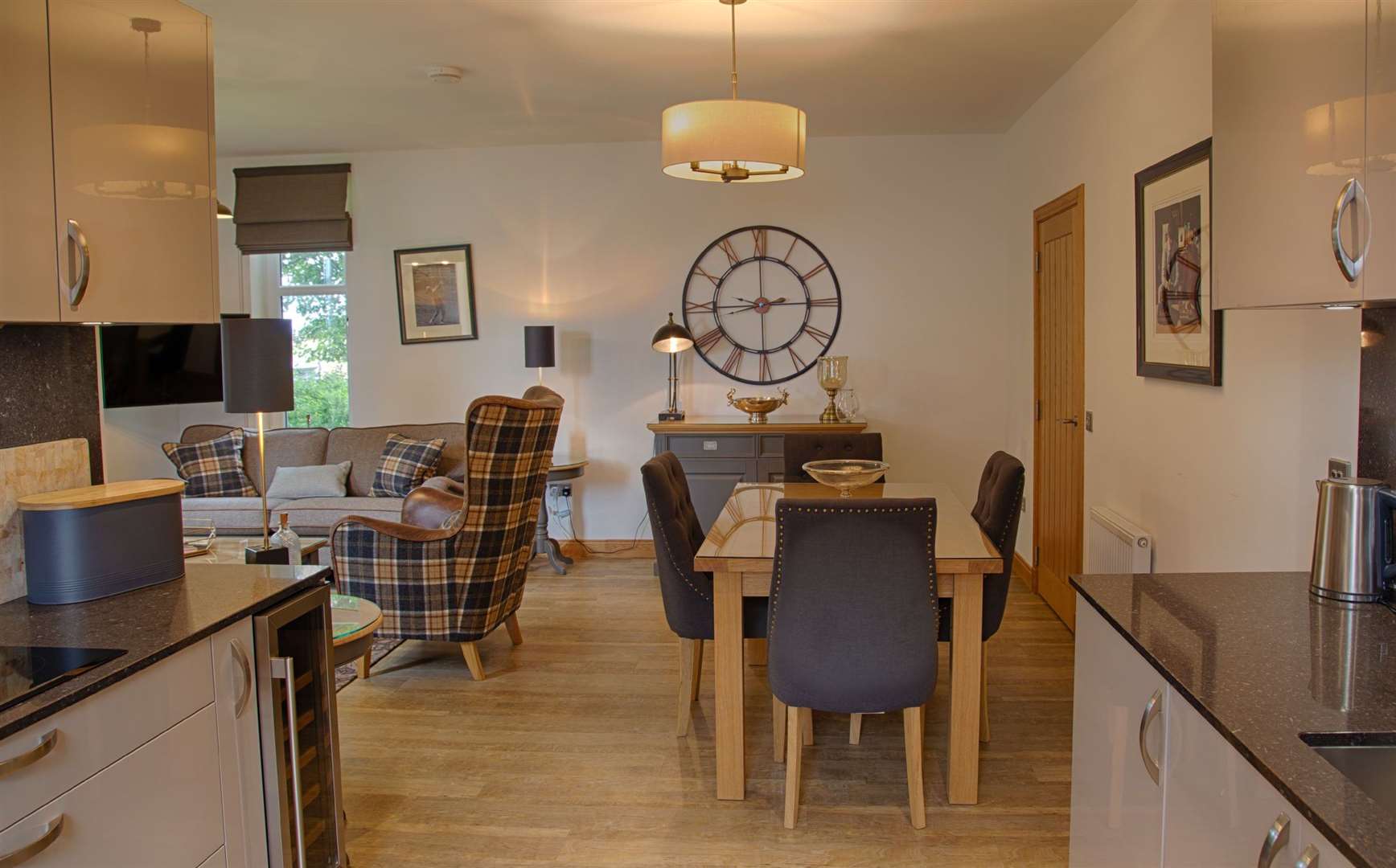 The apartment is finished and furnished to a high specification throughout.
