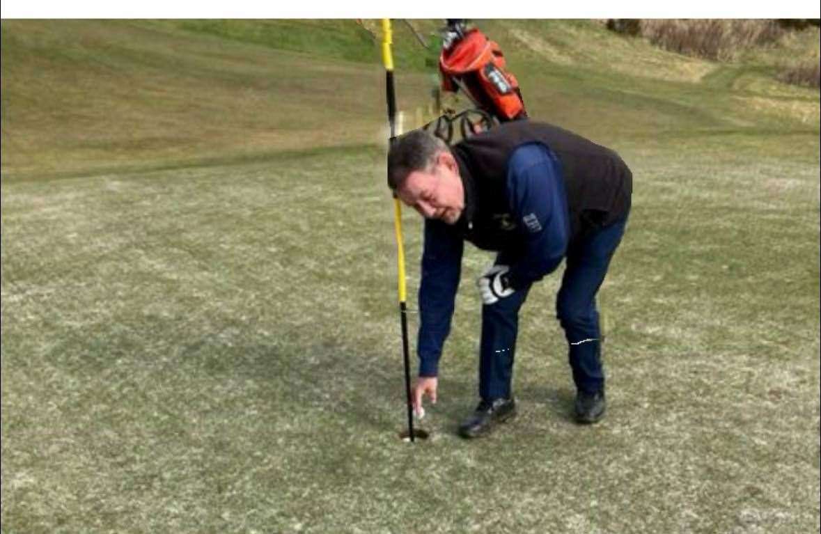 Ian Macrae hit his fourth hole-in-one inside 12 months at Kings Golf Club – completing the course's set of par threes. Picture: Kings Golf Club