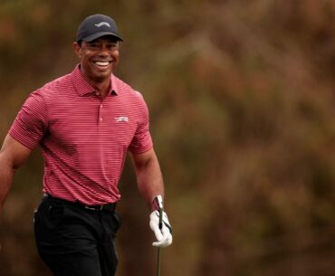 US Golf champ Tiger Woods during the second round of the PNC Championship at Ritz-Carlton Golf Club in December 2024 in Orlando, Florida.