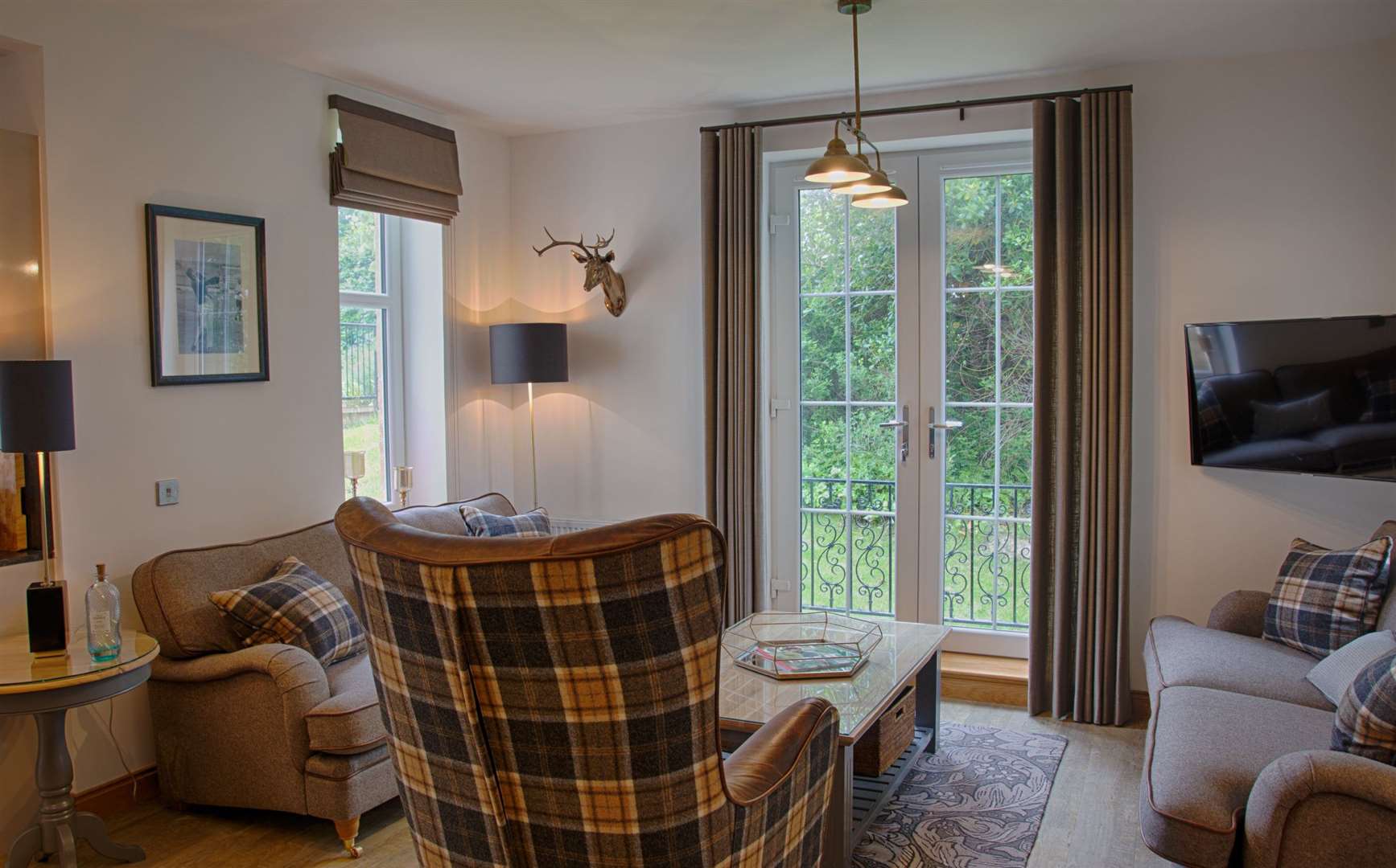 The apartment is finished and furnished to a high specification throughout.