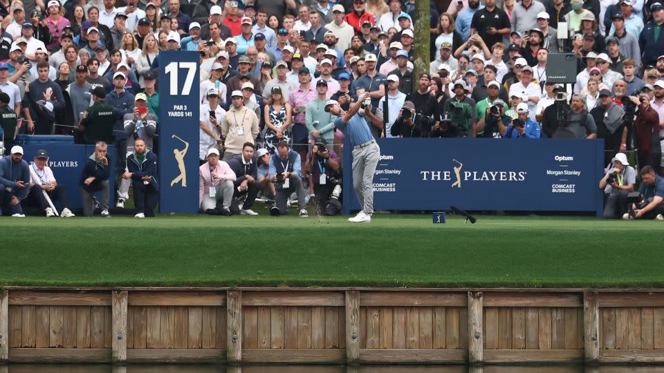 Alex Smalley had an extremely unlucky moment on the 17th hole at TPC Sawgrass during the final round of The Players Championship. - Jared C. Tilton/Getty Images