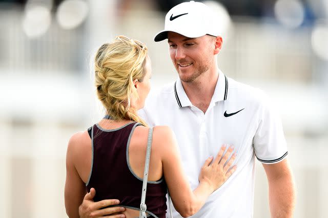 Josh Hedges/Getty Russell Henley celebrates with wife Teil Henley after winning the Shell Houston Open on April 2, 2017 in Humble, Texas.