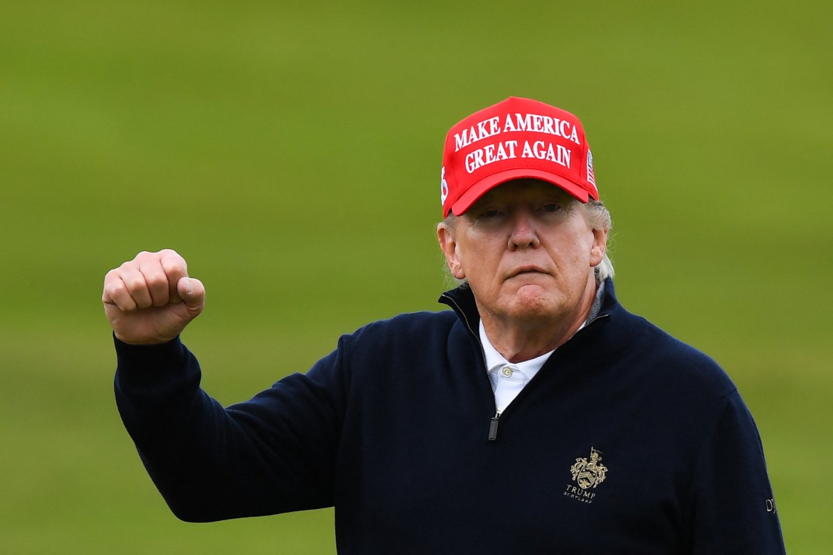 Donald Trump at Turnberry golf course