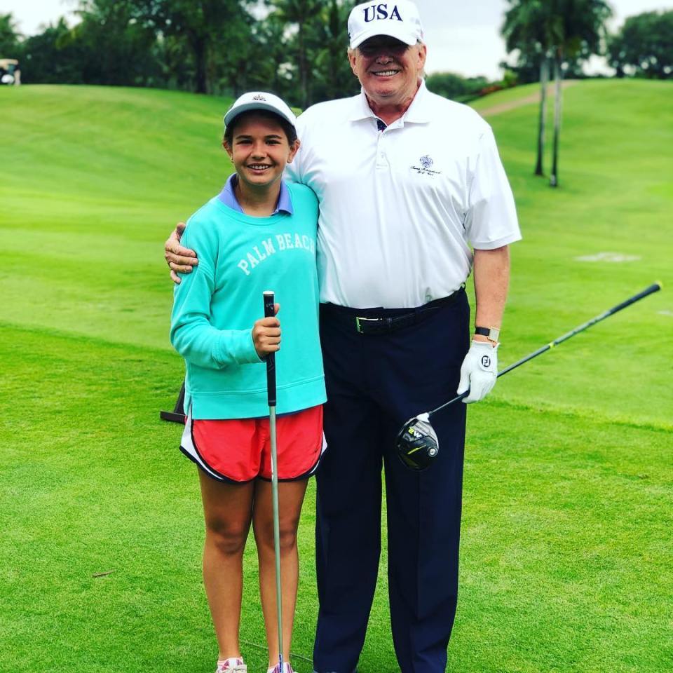 Kai posted a heartwarming photo with her grandfather playing golf on April 20, 2019