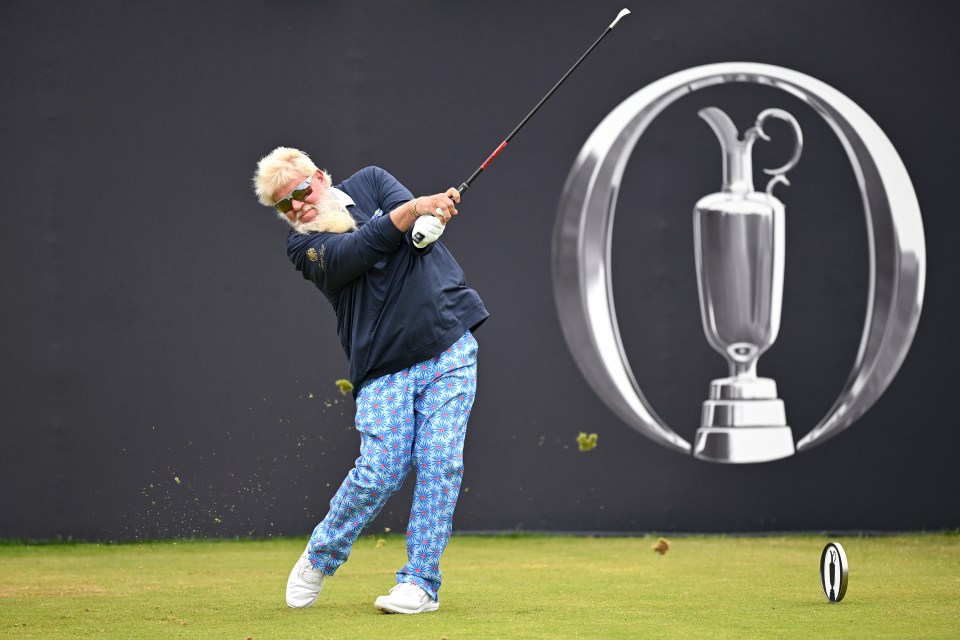 The golf legend remains on tour and celebrated the new year in typical fashion
