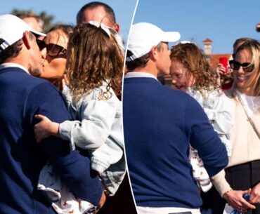 Rory McIlroy, wife Erica Stoll kiss after Players Championship win