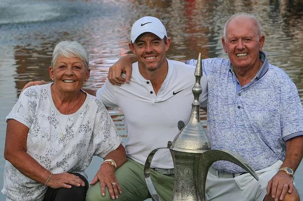 Rory McIlroy with his parents Rosie and Gerry