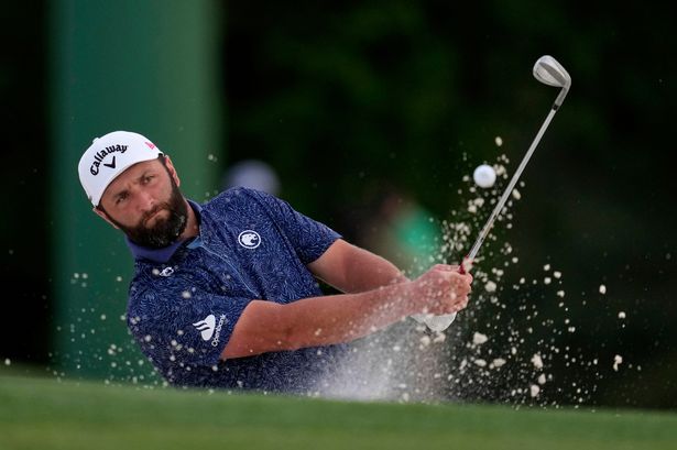 Jon Rahm in action at the Masters