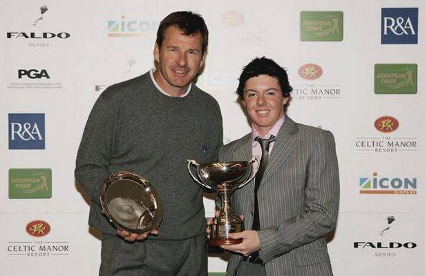 Sir Nick Faldo and Rory McIlroy.